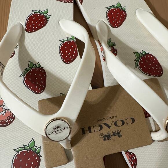 🍓Coach Zayn Flip Flop With Fruit Print 10 - Picture 5 of 8